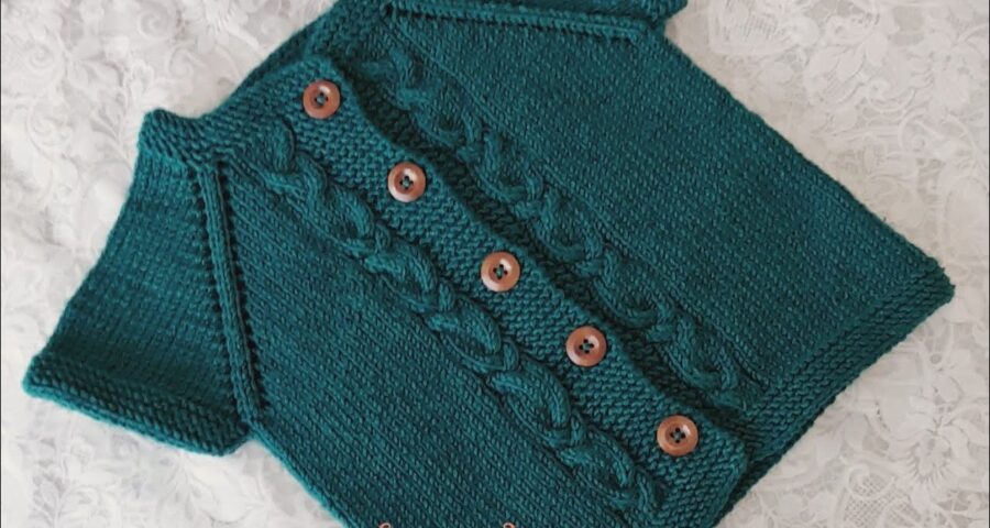 Chaleco trenza de bebe