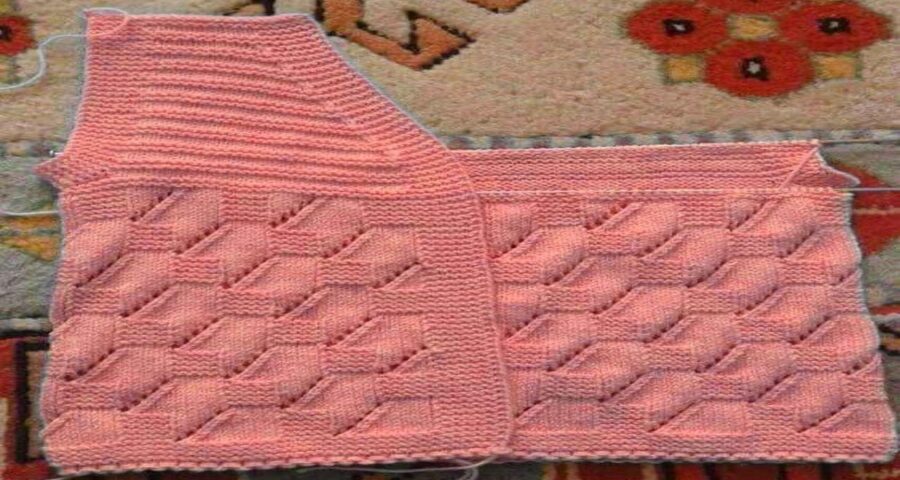Hermoso chaleco zig zag a palillos