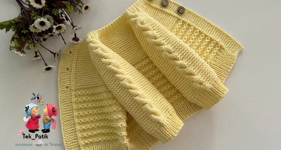 CHAMBRITA CON TRENZA A DOS AGUJAS