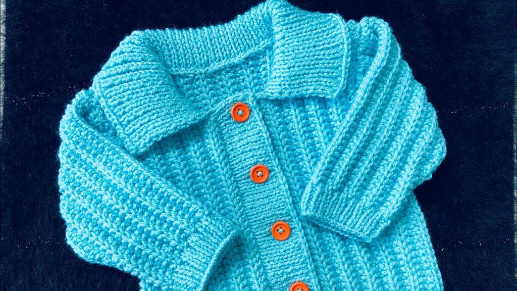 Cardigan a dos agujas para niños