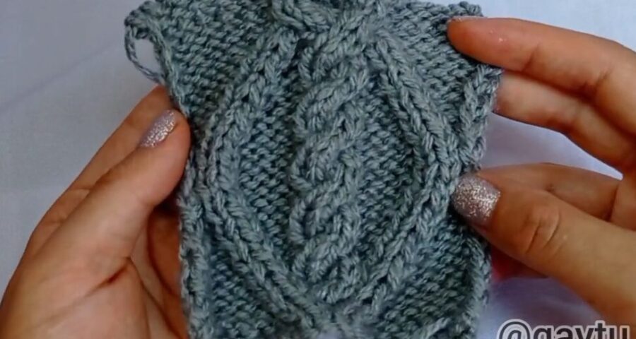 Punto rombo a dos agujas