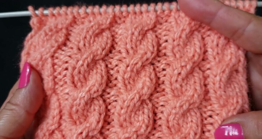 Punto trenza a dos agujas para sueteres