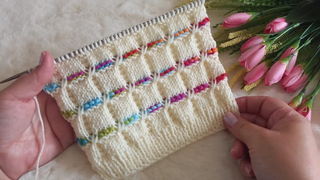 Punto cesta para chompas a dos agujas