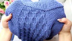 Sueter de dama a dos agujas