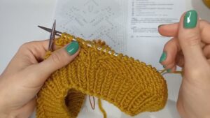 Jersey punto hoja a dos agujas