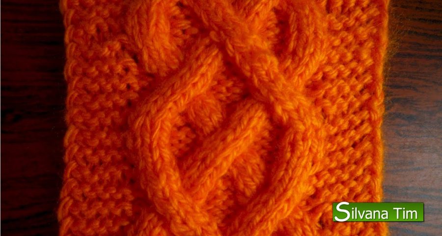 Punto cable Aran Tejido con dos agujas