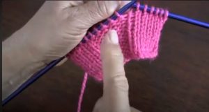 Punto a dos agujas o palillos