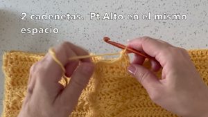 Suéter abierto a crochet para dama